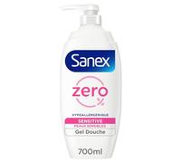 SANEX - Pompe Gel douche Zéro Sensitive Pompe - Peaux sensibles - sans savon - Hypoallergénique - 700ml