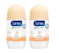 Sanex Roll On Dermo Sensitive Protection douce 48 heures avec carte de remerciement Welari (lot de 2)