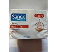 Sanex Savon Dermo Sensitive Lot de 4 barres de savon 90 g