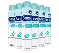 Sanex, Spray Anti-Transpirant Derma Care+, Total Protection, 6 x 200 ml