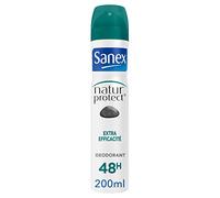 SANEX - Spray Déodorant Natur Protect Extra Efficacité - Déodorant pour Homme et Femme à la Pierre d'Alun - Efficacité 48 h - Sans Alcool, Sans Colorants - 200 ml