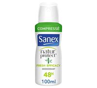 SANEX - Spray Déodorant Natur Protect Fresh - Déodorant pour Homme et Femme à la poudre de Bambou - Efficacité 48 h - Sans Alcool, Sans Colorants - Format Compressé 100 ml