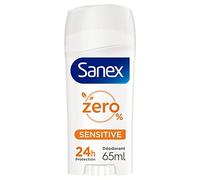 SANEX - Stick Déodorant Zéro% (0%) Peaux Sensibles - Déodorant pour Homme et Femme - Efficacité 24 h - Sans Alcool, Sans colorants - 65 ml - Lot de 3