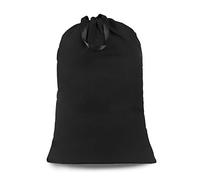 SANFERGE Sac à linge robuste avec cordon de serrage et poignée, sac de voyage extra large pour linge sale et linge domestique, doublure durable indéchirable, 71,1 x 101,6 cm, noir