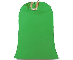 SANFERGE Sac à linge robuste avec cordon de serrage et poignée, sac de voyage extra large pour linge sale et linge domestique, doublure durable indéchirable, 71 x 101 cm, vert Kelly