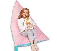 SANFERGE Stuffed Housse de rangement pour pouf de rangement, 132 x 80 cm, grand organisateur de jouets pour enfants et adultes, lavable, durable, chaise longue triangulaire (housse uniquement
