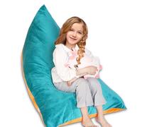 SANFERGE Stuffed Housse de rangement pour pouf de rangement, 132 x 80 cm, grand organisateur de jouets pour enfants et adultes, lavable, durable, chaise longue triangulaire (housse uniquement