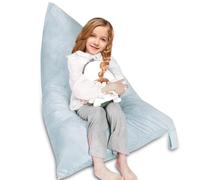 SANFERGE Stuffed Housse de rangement pour pouf de rangement, 132 x 80 cm, grand organisateur de jouets pour enfants et adultes, lavable, durable, chaise longue triangulaire (housse uniquement