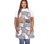 SANFERGE Tablier extra large en lin et coton pour hommes et femmes - TRADUIRE Grande taille - Tablier durable avec 2 poches, taille réglable, lavable en machine - Tablier surdimensionné pour la