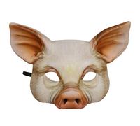 Sanfiyya Masque d'halloween Unisexe, Masque de Porc à Demi-Visage de nouveauté, Animal créatif Eva, fête e pour Le Carnaval Halloween Masquerade