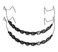 Sanfly 10 De Supports, Crochet De Support en Métal Noir, Décoration Temporaire De Dents avec Fils Métalliques Attaches De Ligature Orthodontiques, Décorations Dentaires