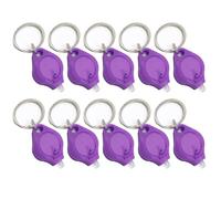 Sanfly 10 Paquets Portable UV Mini Porte-clés LED Torche Lampe Porte-clés Anneau Torche, Lumière Violette UV Torche UV Lumière Monnaie Passeports Détecteur