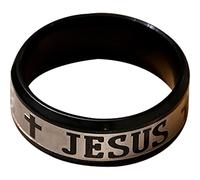 Sanfly Acier Inoxydable jésus Croix Anneau Lettre Bible prière bagues Mode Bande Anneau Christ promis Bijoux Cadeaux pour Hommes