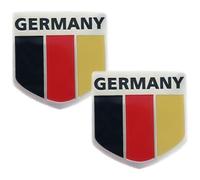 Sanfly Autocollant D'emblème De Voiture France Allemagne Angleterre Autocollant Autocollant Autocollant 2pcs / Set Pare-Chocs Décoration De Carrosserie Badge De Drapeau
