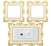 Sanfly Autocollants Surround pour Interrupteur De Lumière en Résine Acrylique, 3 Pièces, Couvercle De Panneau De Doigt pour Interrupteur De Lumière Unique