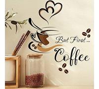 Sanfly Café Tasse Stickers Muraux Vinyle Cuisine Mur Décor Autocollants Amovible Art DIY Citations Autocollant Mural pour La Maison Café Magasin Papier Peint