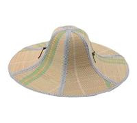 Sanfly Chapeau De Paille Pliable, Casquette De De Pêche, Chapeau De Panama, Casquette Tissée avec Cordon De Serrage, Chapeau en Rotin À Large Bord, Chapeau De Fermier Chinois