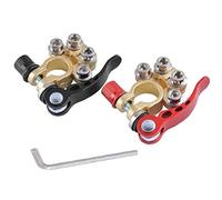 Sanfly Connecteurs Pince Borne Batterie, 2pcs 4 Voies Voiture Négative Voiture Négative Batterie Batterie Connexion Rapide Déconnexion Type SAE /