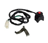Sanfly Interrupteur d'arrêt avec Remplacement du Bouton de klaxon 7/8 Pouces 22mm Bouton de klaxon de commutateur d'arrêt de Guidon pour vélo