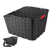 Sanfly Panier De Vélo Arrière Panier De Porte-Bagages Universel Portable pour Vélo avec Bande Réfléchissante Panier À Vélo en Métal pour Vélos Pliants De Route De Montagne
