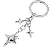 Sanfly Star Keychain Metal Key Holder Trend Exquise Car Keyring Star Moon Hollow Out Decorative Key Anneau pour Purse Pendant