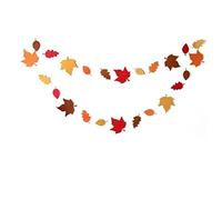 Sanfly Thanksgiving Set Feutre Érable Feuilles Bannières Feuille Feuille Automne Récolte Drapeau Drapeau Guirlande Décor Thanksgiving Jour Décoration