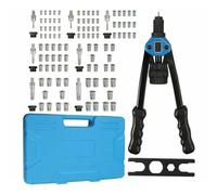 Sanfoelek Lot de 110 écrous à rivets manuels à deux mains, ensemble d'outils de rivet manuels, écrous à rivet M3, M4, M5, M6, 20 pièces M8, M10, M12 x 10 pièces