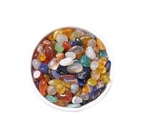 Sanfoelek Pierres d'agate polies de 0,9 à 1,2 cm - Pierres décoratives colorées - Galets naturels polis de rivière - Couleurs mélangées pour jardin, aquarium, pots de poissons, vases, décoration