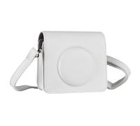 Sanfoelek Sac de transport portable instantané en cuir PU de style rétro pour Kodak C300R/Mini Shot 3 avec bandoulière réglable, blanc