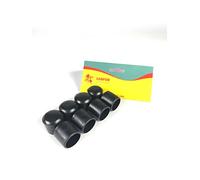 Sanfor | Embout en PVC | Protection pieds et tubes de 18 mm | Cannes de soutien | Embout cylindrique | Antidérapant, adhésif | Couleur noire | 8 unités