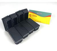 Sanfor Lot de 8 Embouts rectangulaires, 50 x 30 mm, Protection Pieds et Tubes, bâtons de Soutien, antidérapants, adhésifs, Noirs