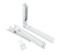 Sanfor Support mural universel pour micro-ondes extensible avec 2 bras, équerres pliantes, blanc, réglable de 30,5 et 45 cm