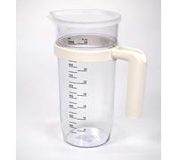 Sanfor Verre doseur universel | 1 litre | Gobelet de rechange avec couvercle et poignée amovible | pour la maison, transparent