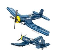 SANFUNET Construction pour Avion de Chasse J-74 de Style Seconde Guerre Mondiale, Maquette d'avion Militaire en Briques, Jouet éducatif et Puzzle pour Adolescents et Adultes - 767 pièces (J-74)