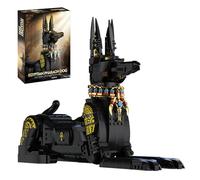 SANFUNET Construction représentant Un Chien Pharaon égyptien, 1208 PCS, modèle de Chien Divin Antique, décorations détaillées avec hiéroglyphes et Symboles, Joli Cadeau de décoration pour la Maison