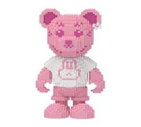 SANFUNET Mini Blocs de Construction Animaux, Collection de Briques de Construction sur Le thème des Animaux, décoration d'intérieur Mignonne, Cadeaux pour Adolescents et Adultes à partir de 16 (Rose)