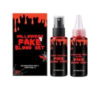 Sang Factice | Kit de Maquillage Vampire Spray Halloween Cosplay | Accessoire Déguisement Zombie Effrayant Cosplay Théâtre Évasion Farce École Vêtements Bouche Acteurs Hommes Femmes