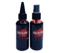 Sang Factice Maquillage - 60ml Maquillage Cosplay Réaliste Faux Sang Lavable,Accessoires Cosplay Déguisement Fête Théâtre Cinéma Évasion