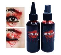 Sang Factice Maquillage | 60ml Maquillage Cosplay Réaliste Faux Sang Lavable,Effet Longue Durée Accessoires Halloween Cosplay pour Fête Horreur Théâtre Escape Room