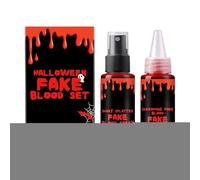 Sang Faux Halloween | Flacon Spray Goutteur pour Halloween | Accessoire Costume pour Escape Room Maison Hantée Déguisement Farce Théâtre Cosplay École Fête Hommes