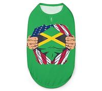 Sang jamaïcain à l'intérieur des états-Unis Drapeau Chien Chemises été T-Shirts pour Animaux de Compagnie Doux sans Manches débardeur vêtements pour Animaux de Compagnie pour Petit Chiot et Chats