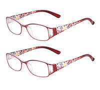 SaNgaiMEi 2 Paires Lunettes de Lecture Homme Femmes 2.5 Anti-Lumière Bleue Lunettes de Lecture