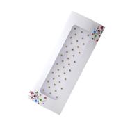 SANGAM Bindi pour femme pierre gemme Bindi articles de transport quotidiens Laxmi Pooja Tilak rond cristal Bindi hindou Puja articles points indiens autocollants front 6 paquets
