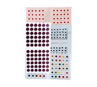 SANGAM® Rouge Bordeaux Bindi Dots Ronds 6 Paquets Bindi Dots Tattoos Autocollant Gemmes Visage Strass Bollywood Fête Front Autocollant Indien Point Rond Bindi Designer Bijoux Visage Bijoux