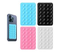 Sangcca 4Pcs Support Téléphone Ventouse, Coque Ventouse en Silicone | Support Adhésif pour Téléphone Portable pour Selfies, Vidéos Et Recharge Mobil (Noir/Blanc/Rose/Bleu)