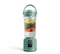 Sangcon Blender Portable 500ml, Mixeur Smoothie USB Rechargeable, Mini Blender pour Fitness, Camping & Voyage, Blender Personnel 6 Lames & 2 Modes, Mixe Glace & Fruits Surgelés, Vert