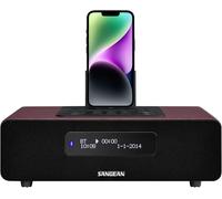 Sangean DDR-38 Radio de table DAB+, DAB, FM Apple Dock, AUX, Bluetooth fonction de charge de la batterie, avec télécommande, fonction réveil marron