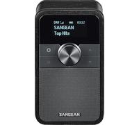 SANGEAN DDR-8 Radio portable DAB+ avec Bluetooth 5.2, écran OLED rotatif, batterie intégrée, boîtier en placage de bois véritable, couleur chêne minuit