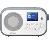 Sangean DPR-42BT White-Stone Blue Radio portative DAB+, FM Bluetooth rechargeable, fonction réveil blanc, pierre