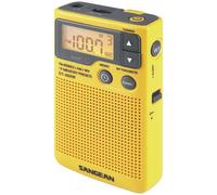 Sangean Radio de poche numérique AM/FM DT-400W – Alerte météo – Jaune